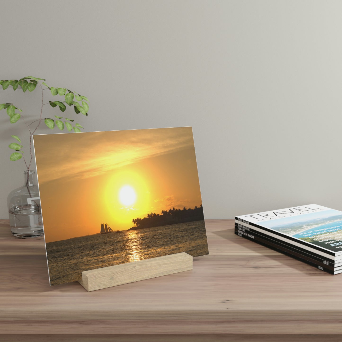 Gallery Board with Stand, Key West Sunset: A Captivating Moment Captured in Print