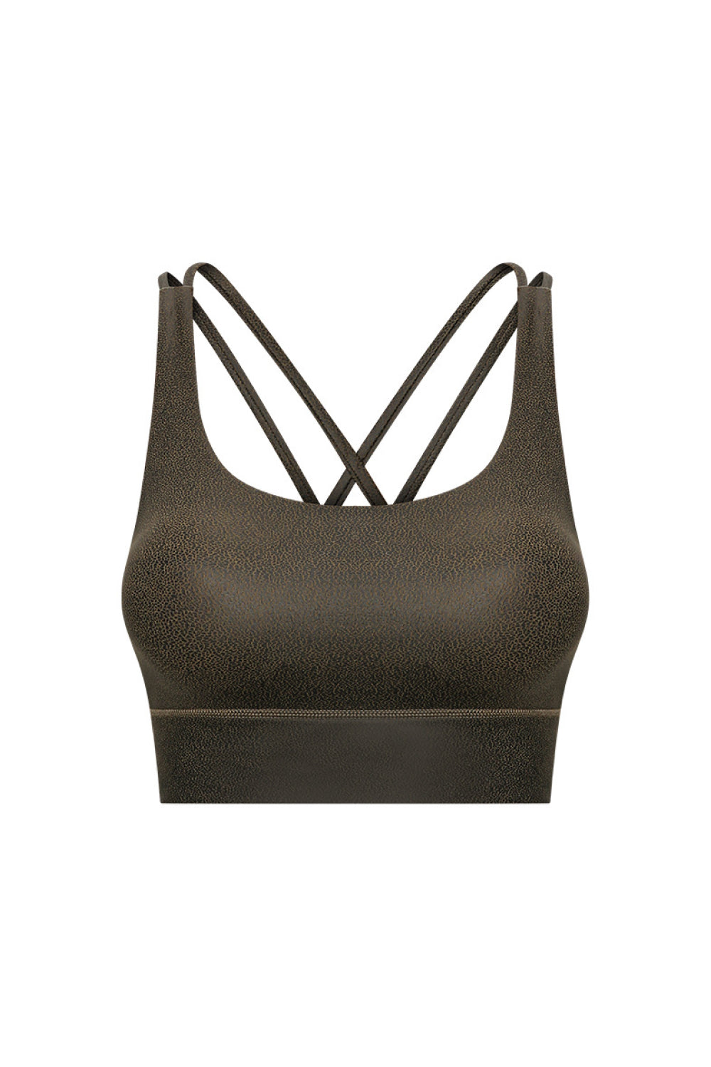 Crisscross Strappy Back Sports Bra