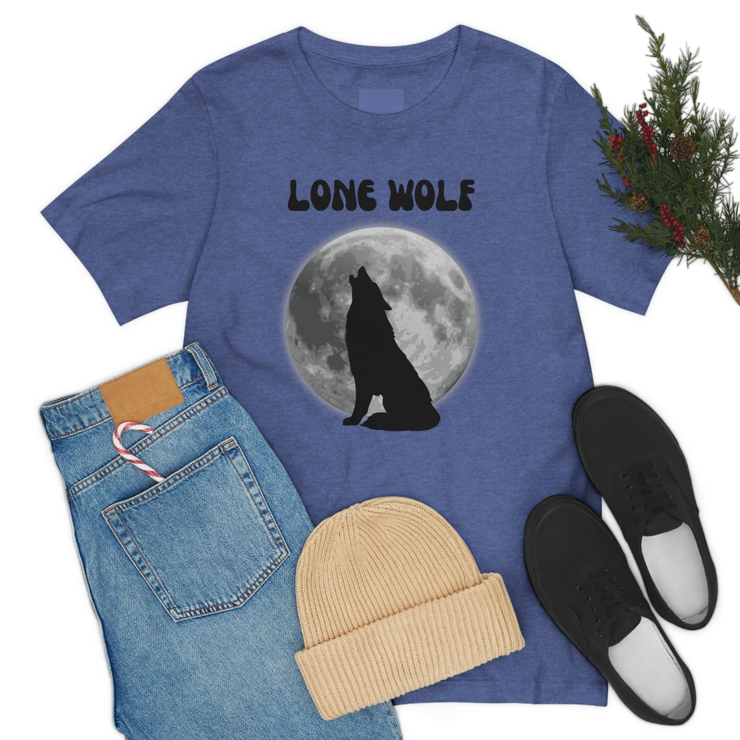 Lone Wolf T-shirt, Lone Wolf, Wolf howling, wolf, gift for man, gift for dad, nature, camping, outdoors