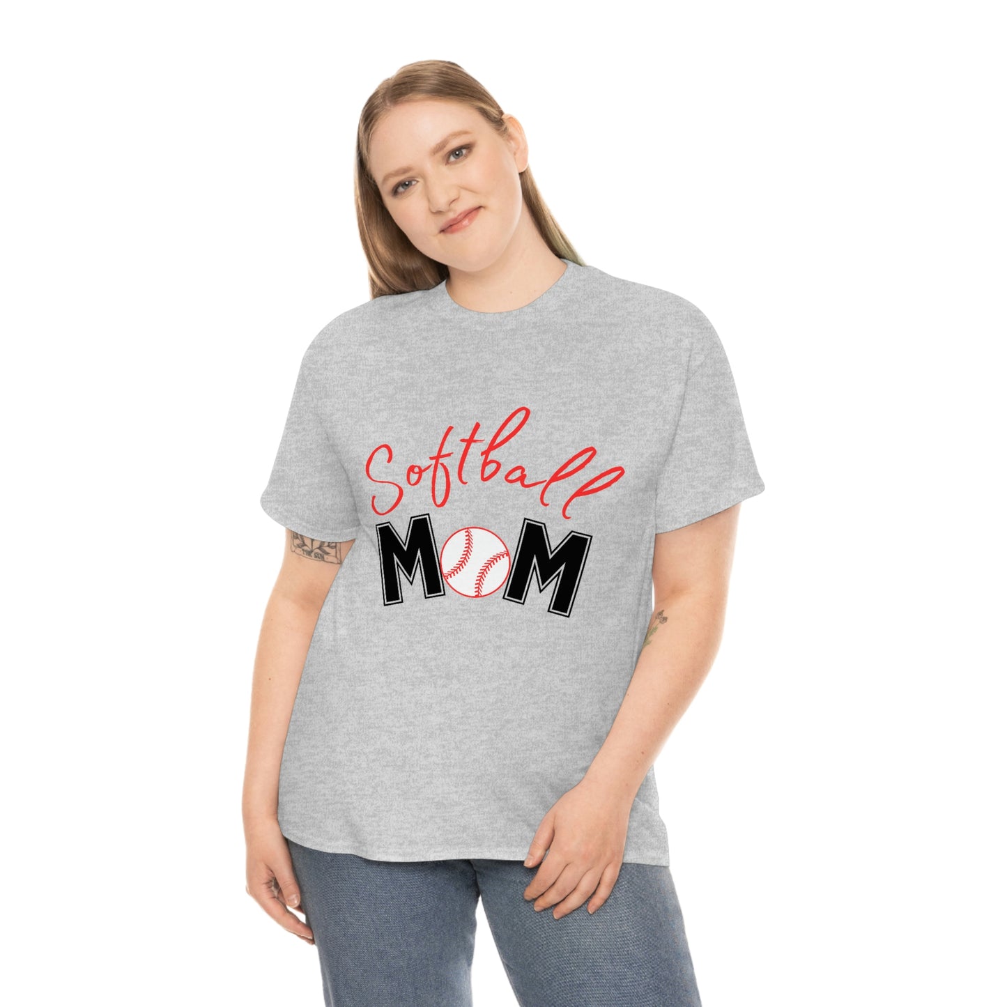 Stylish Softball Mom Cotton Tee