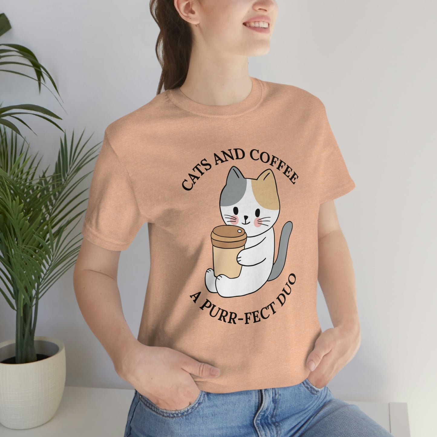 Cat and Coffee, Gift for cat lover, Gift for coffee lover, cat and coffee t-shirt, shirt for cat owner, gift for mom