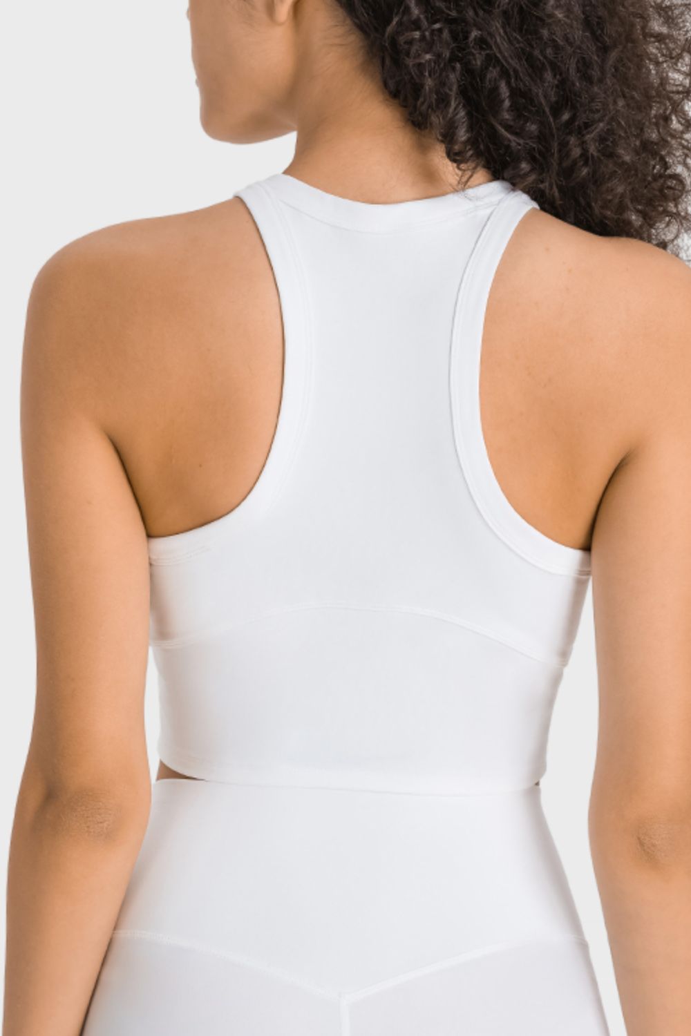 Racerback Cropped Sports Tank