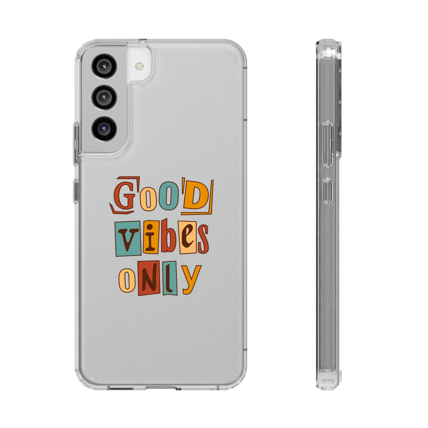 Good Vibes Only Clear Phone Case for Iphone and Samsung Galaxy