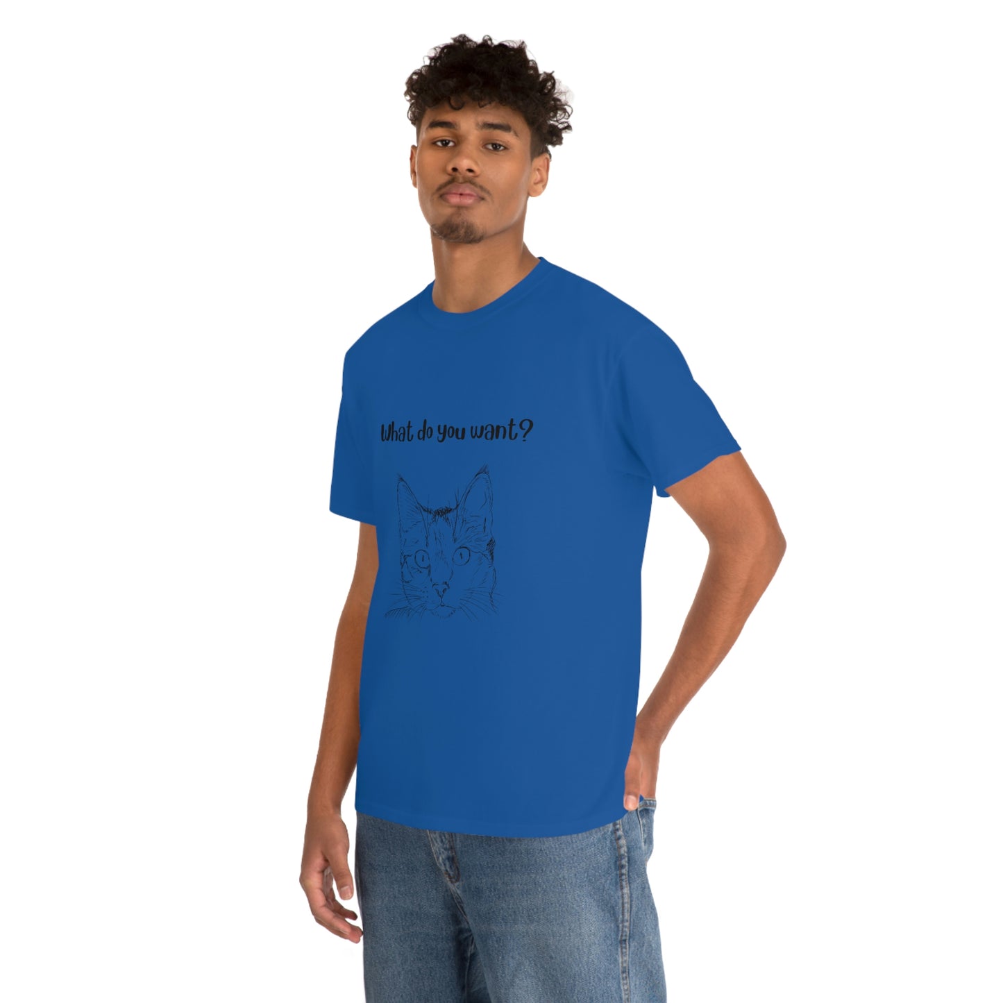 What Do You Want? Cat Slogan T-Shirt