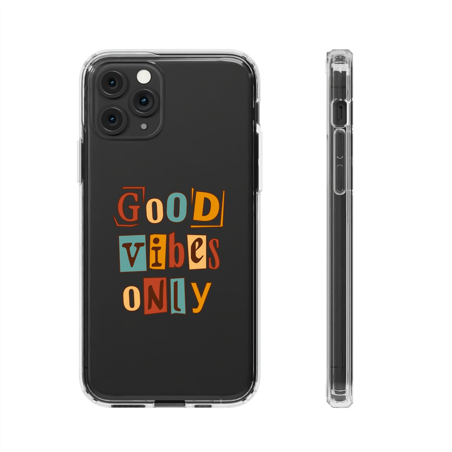 Good Vibes Only Clear Phone Case for Iphone and Samsung Galaxy