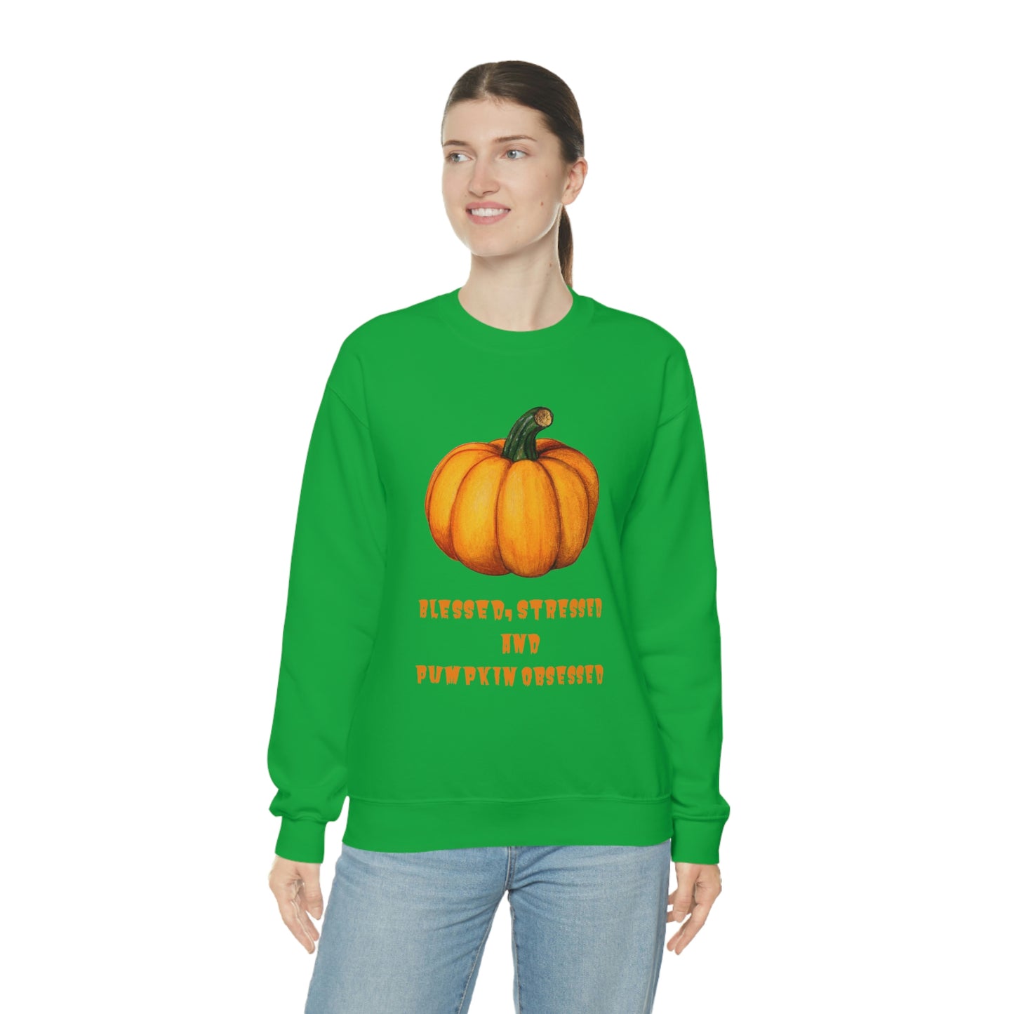 Pumpkin sweatshirt, pumpkin lover gift, obsessed with pumpkin, gift for fall, seasonal sweatshirt