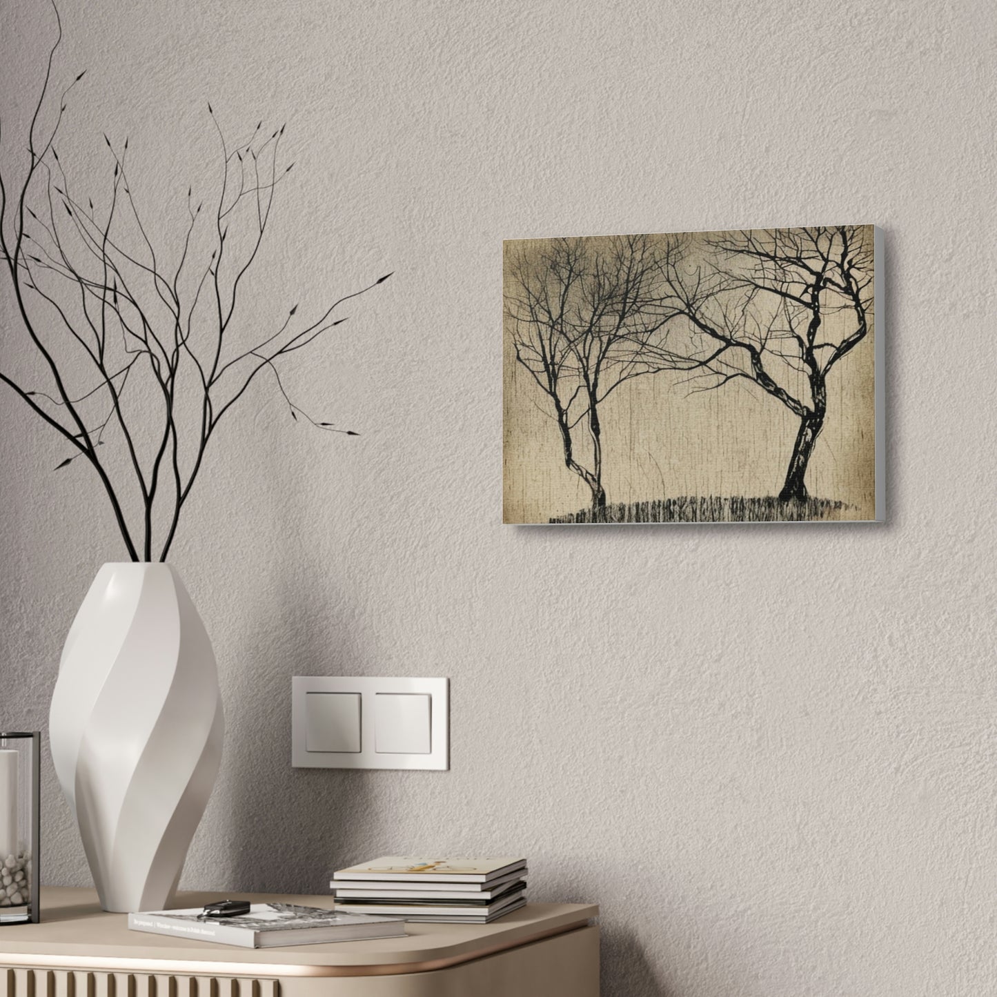 Vintage Landscape Portrait AI Generated Canvas Print