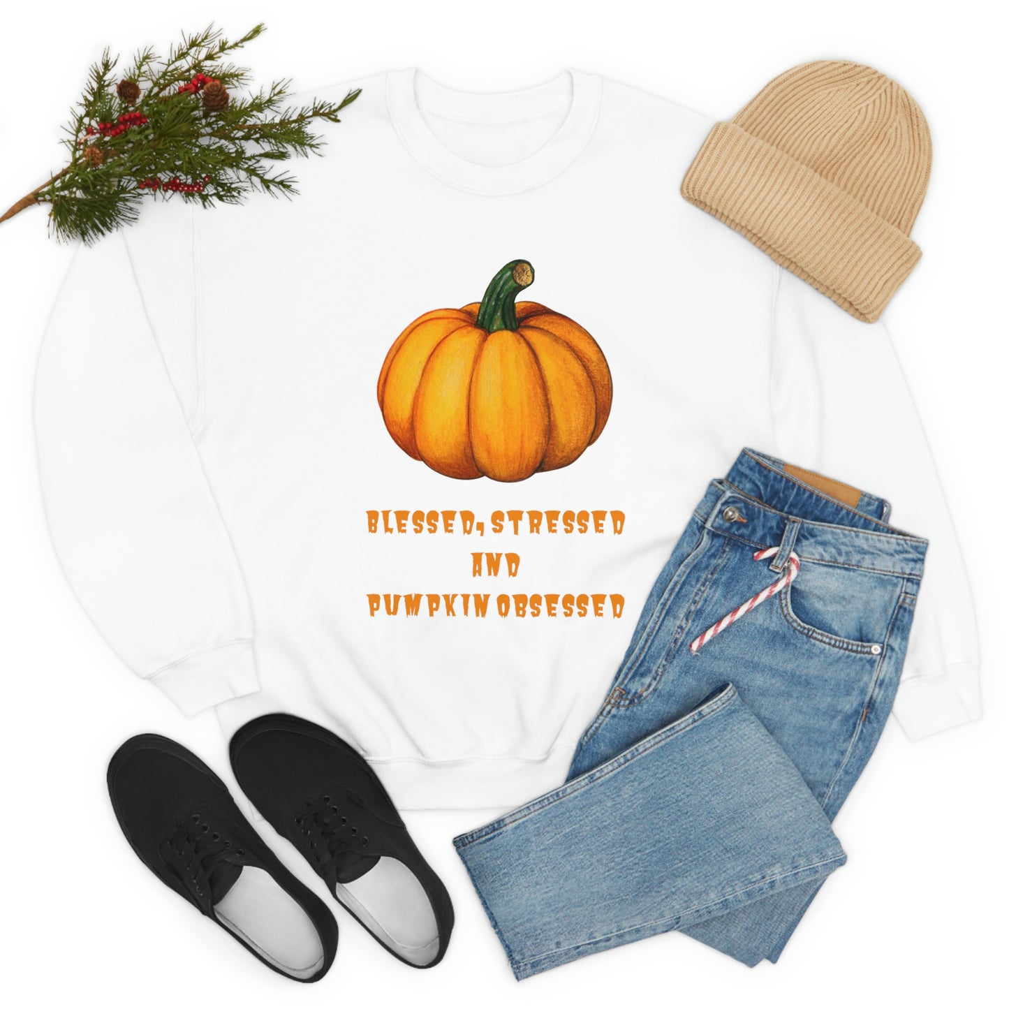 Pumpkin sweatshirt, pumpkin lover gift, obsessed with pumpkin, gift for fall, seasonal sweatshirt