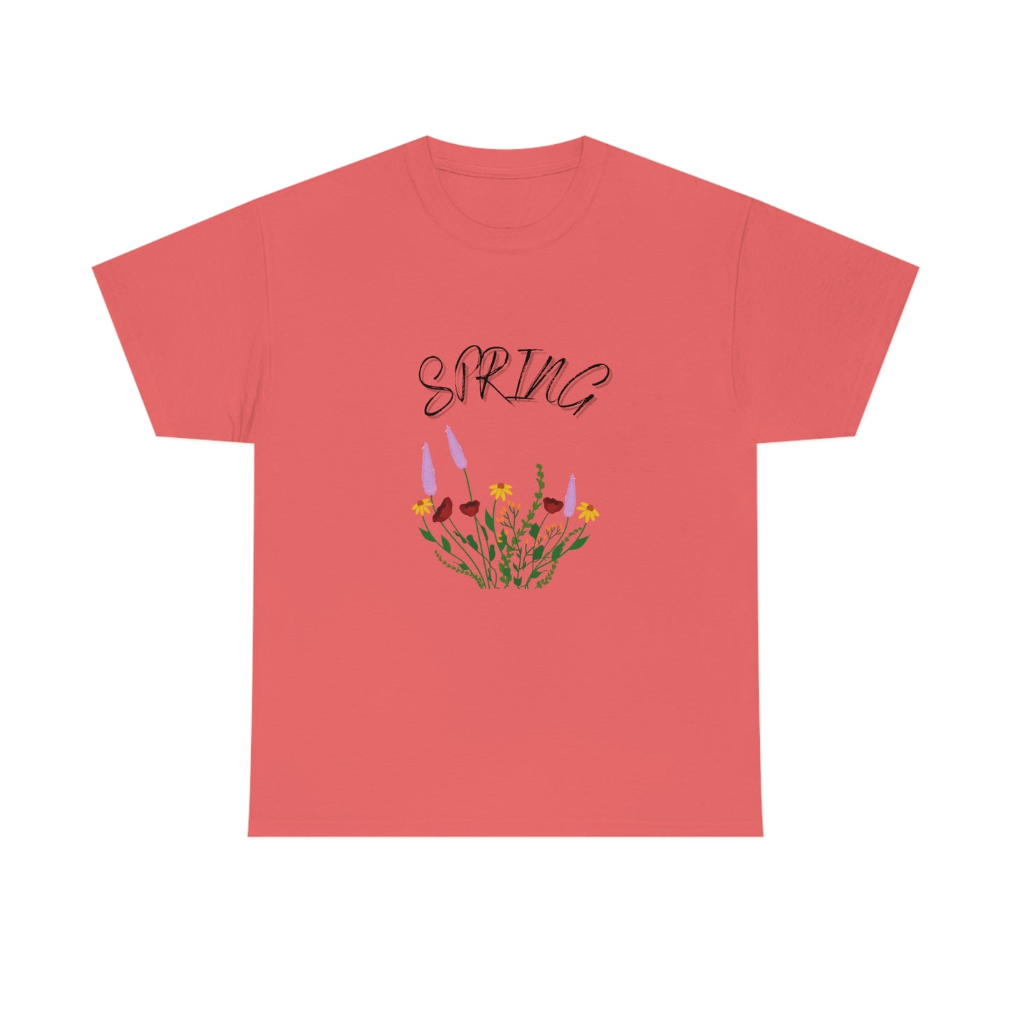 Spring Wildflowers T-Shirt, Unisex Heavy Cotton Tee