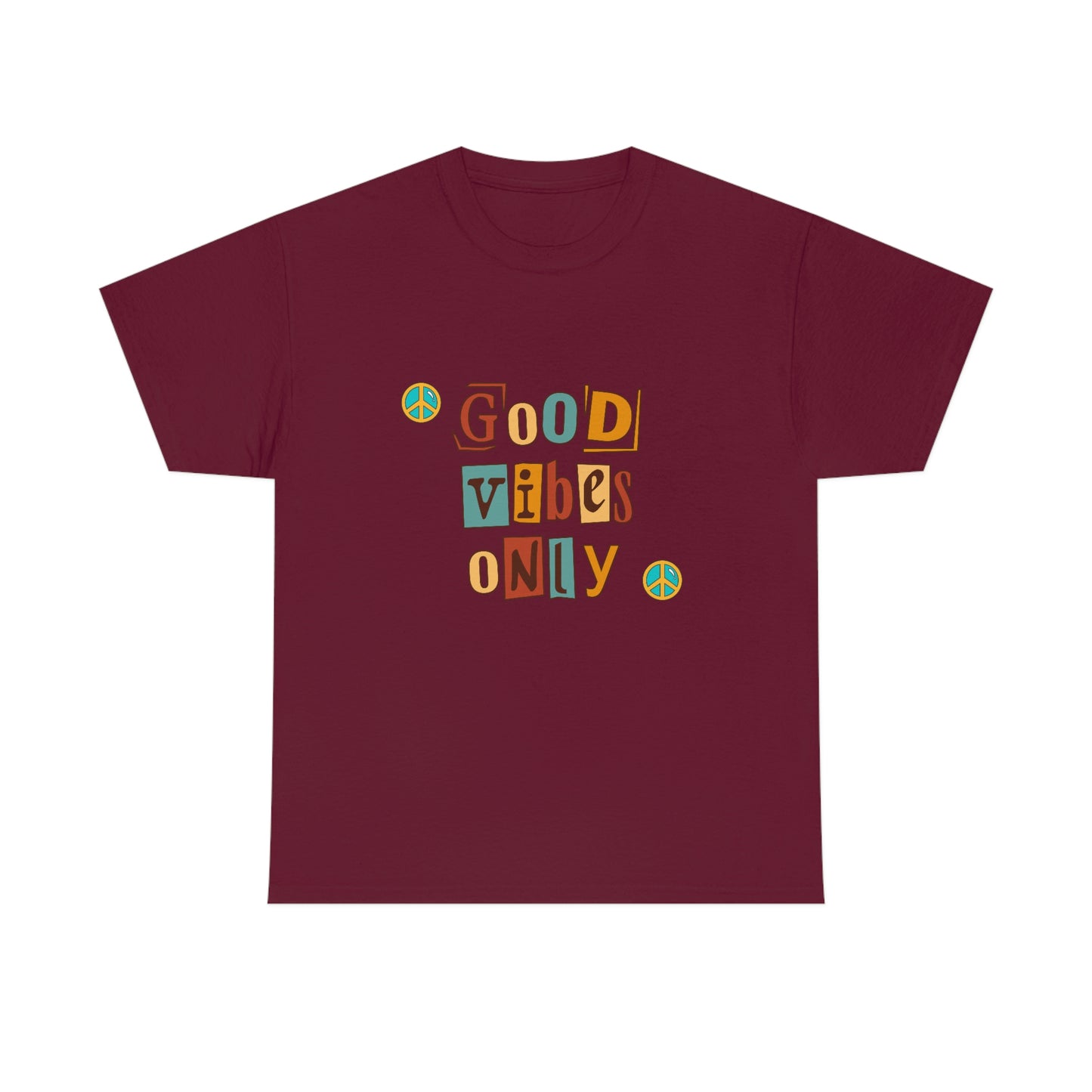 Good Vibes Only Retro Unisex Heavy Cotton Tee