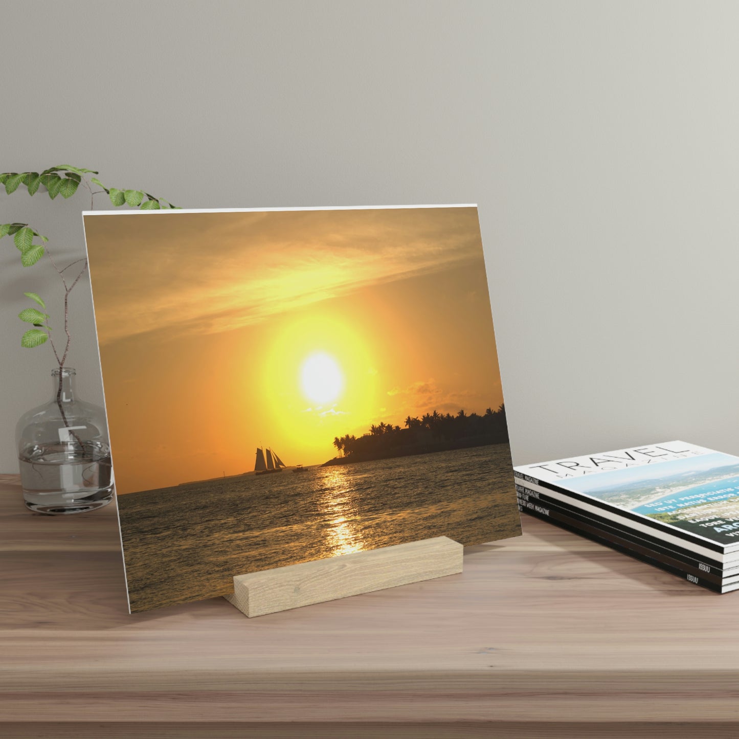 Gallery Board with Stand, Key West Sunset: A Captivating Moment Captured in Print