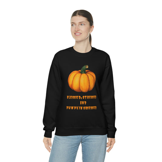 Pumpkin sweatshirt, pumpkin lover gift, obsessed with pumpkin, gift for fall, seasonal sweatshirt