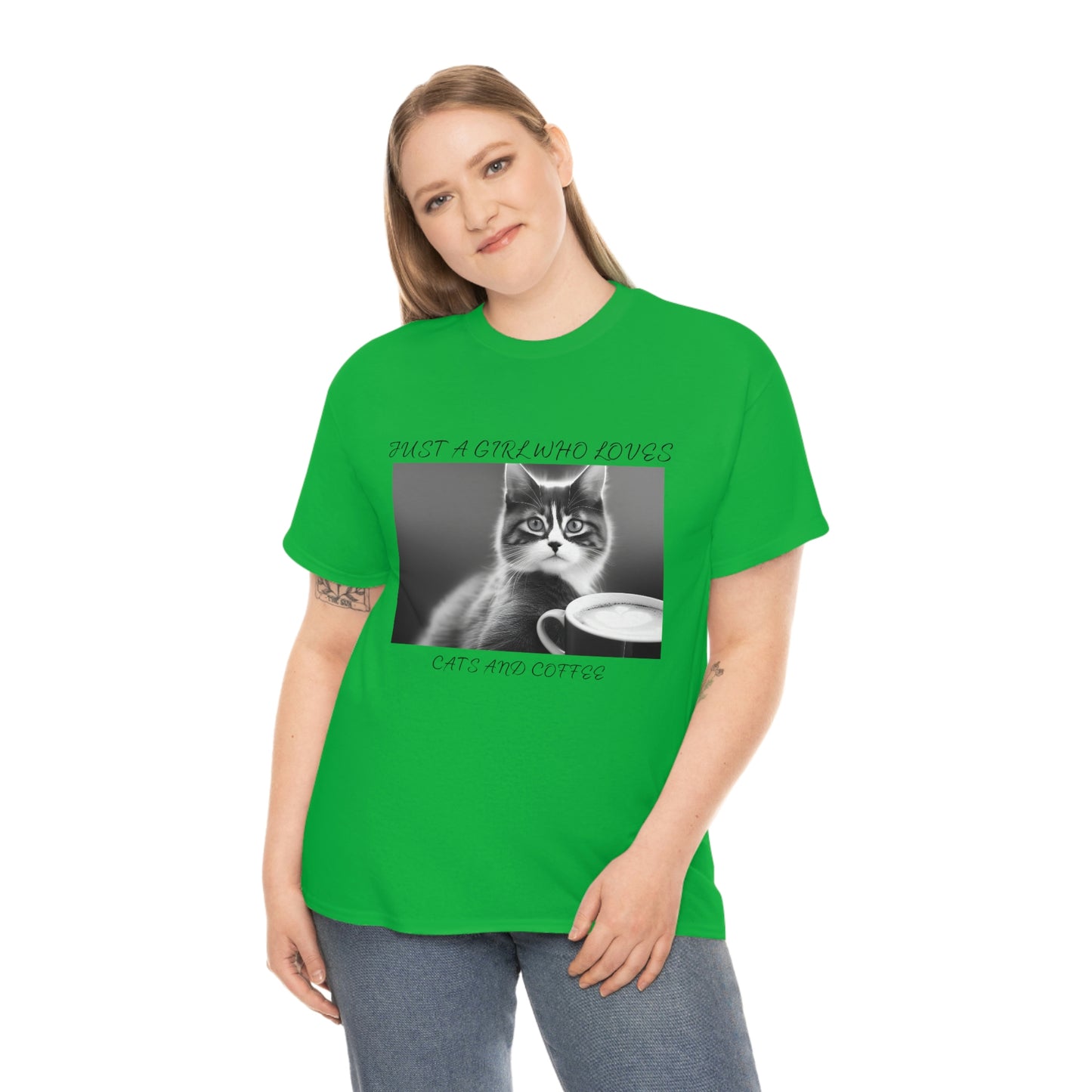 Just a Girl Who Loves Cats and Coffee T-Shirt