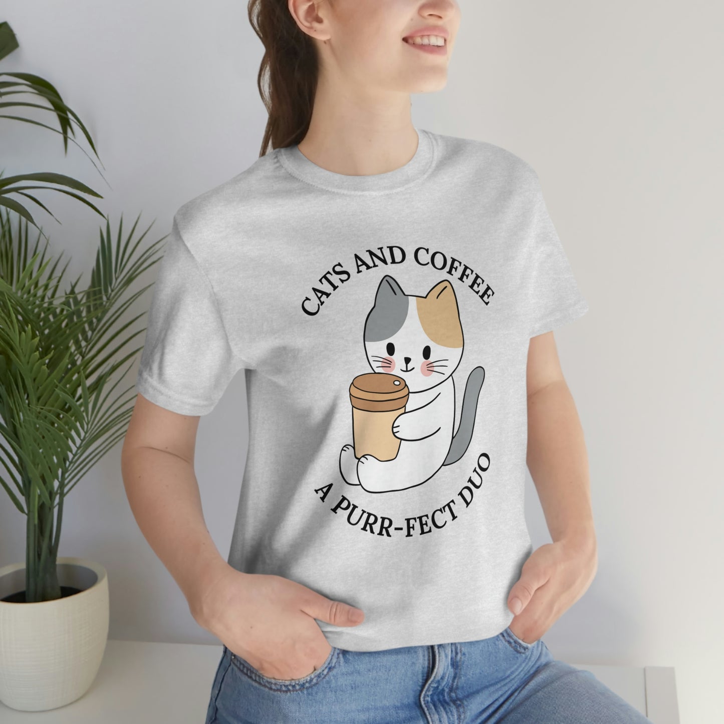 Cat and Coffee, Gift for cat lover, Gift for coffee lover, cat and coffee t-shirt, shirt for cat owner, gift for mom