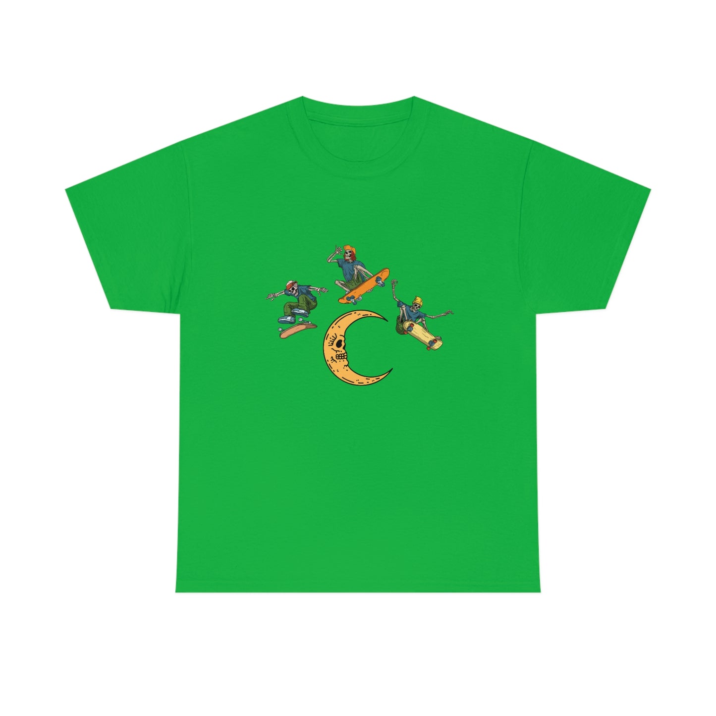 Skateboarding Skeletons Crescent Moon T-Shirt