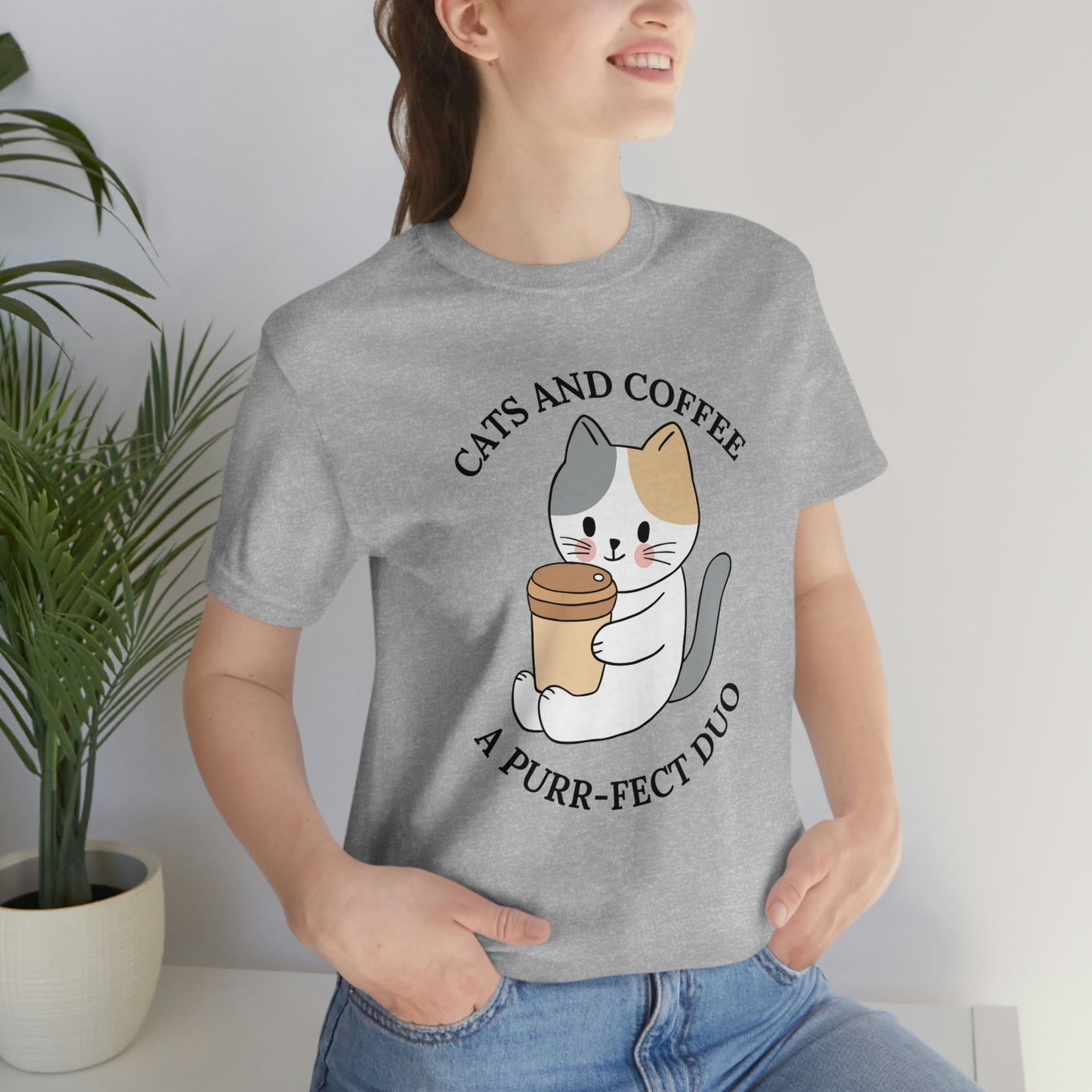 Cat and Coffee, Gift for cat lover, Gift for coffee lover, cat and coffee t-shirt, shirt for cat owner, gift for mom