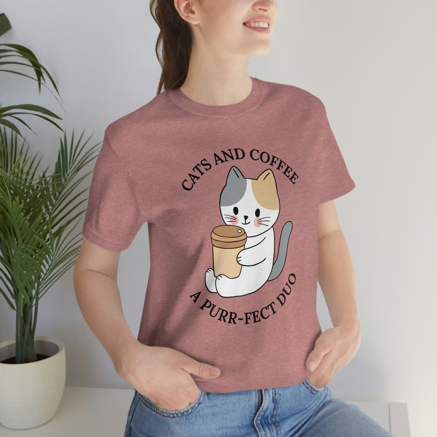 Cat and Coffee, Gift for cat lover, Gift for coffee lover, cat and coffee t-shirt, shirt for cat owner, gift for mom