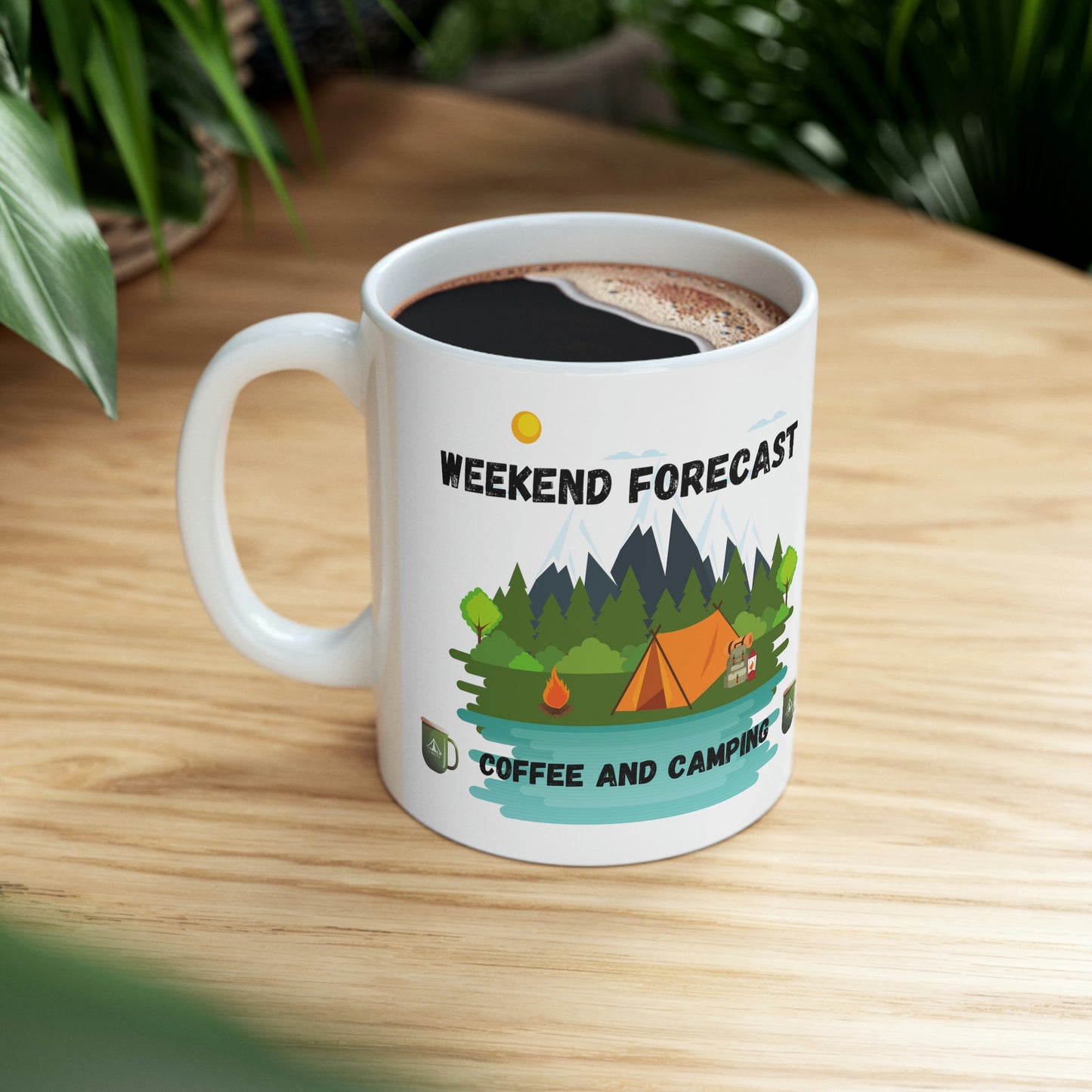 Weekend Forecast Coffee and Camping Mug