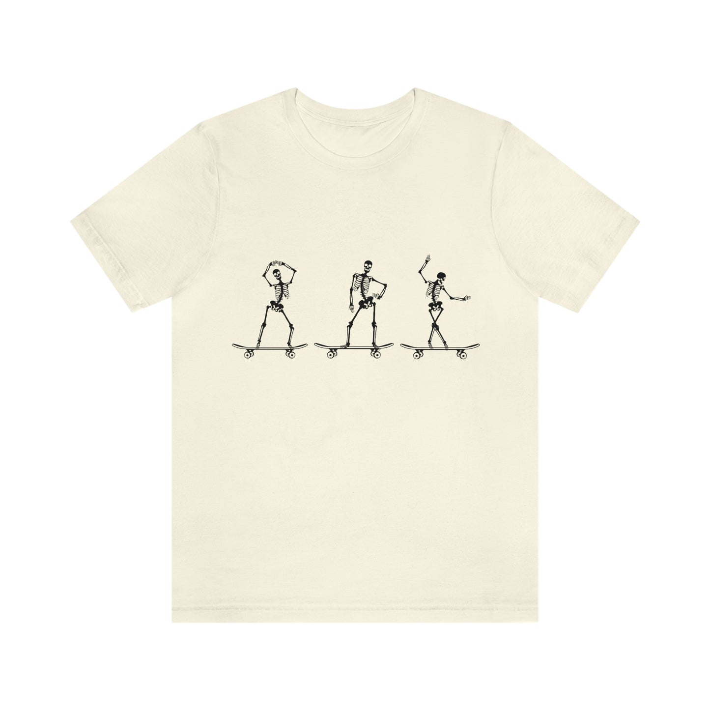 Skeletons, skateboard, Skeletons on skateboards, T-shirt, Birthday Gift, 3 skeletons skateboarding