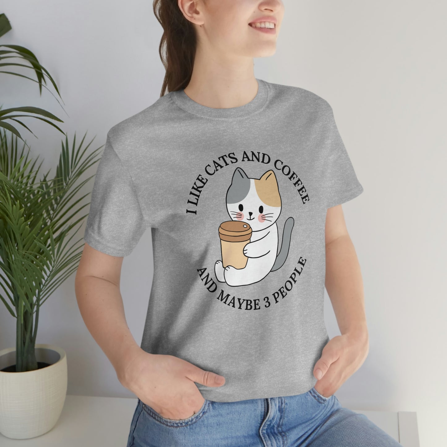 Cat and Coffee lovers, Gift for Cat lover, Gift for coffee lover, Animal lover, Gift for animal lover, Cat lover T-shirt