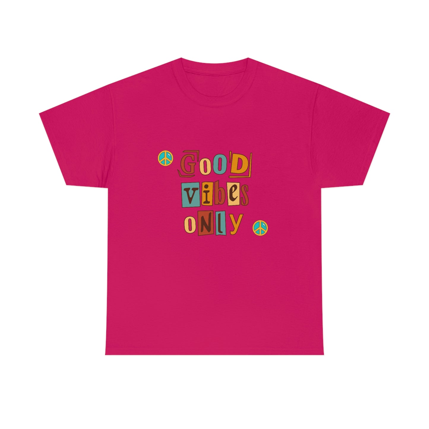 Good Vibes Only Retro Unisex Heavy Cotton Tee