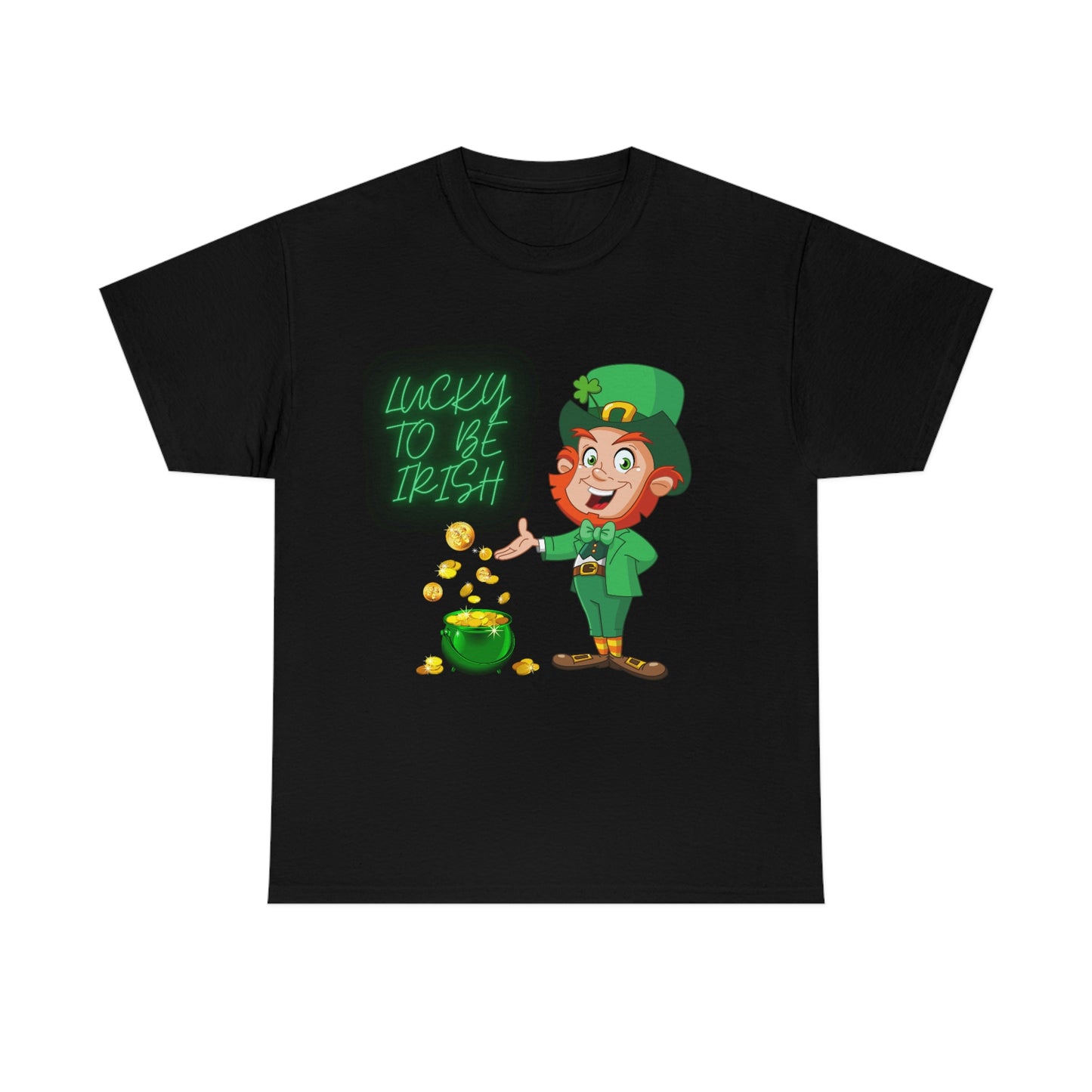 St. Patricks Day, Feeling lucky, rainbow, pot of gold, Unisex Ultra Cotton Tee, Lucky to be irish, shamrock, leprechaun