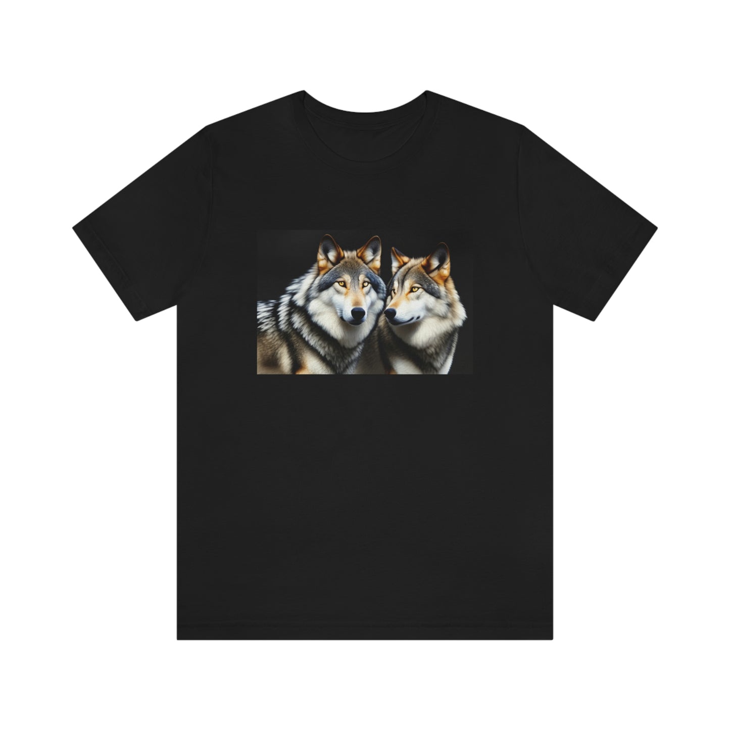 Wolf Short Sleeve Tee, wolves, gift for man, t-shirt for man, t-shirt with wolf, 2 wolves