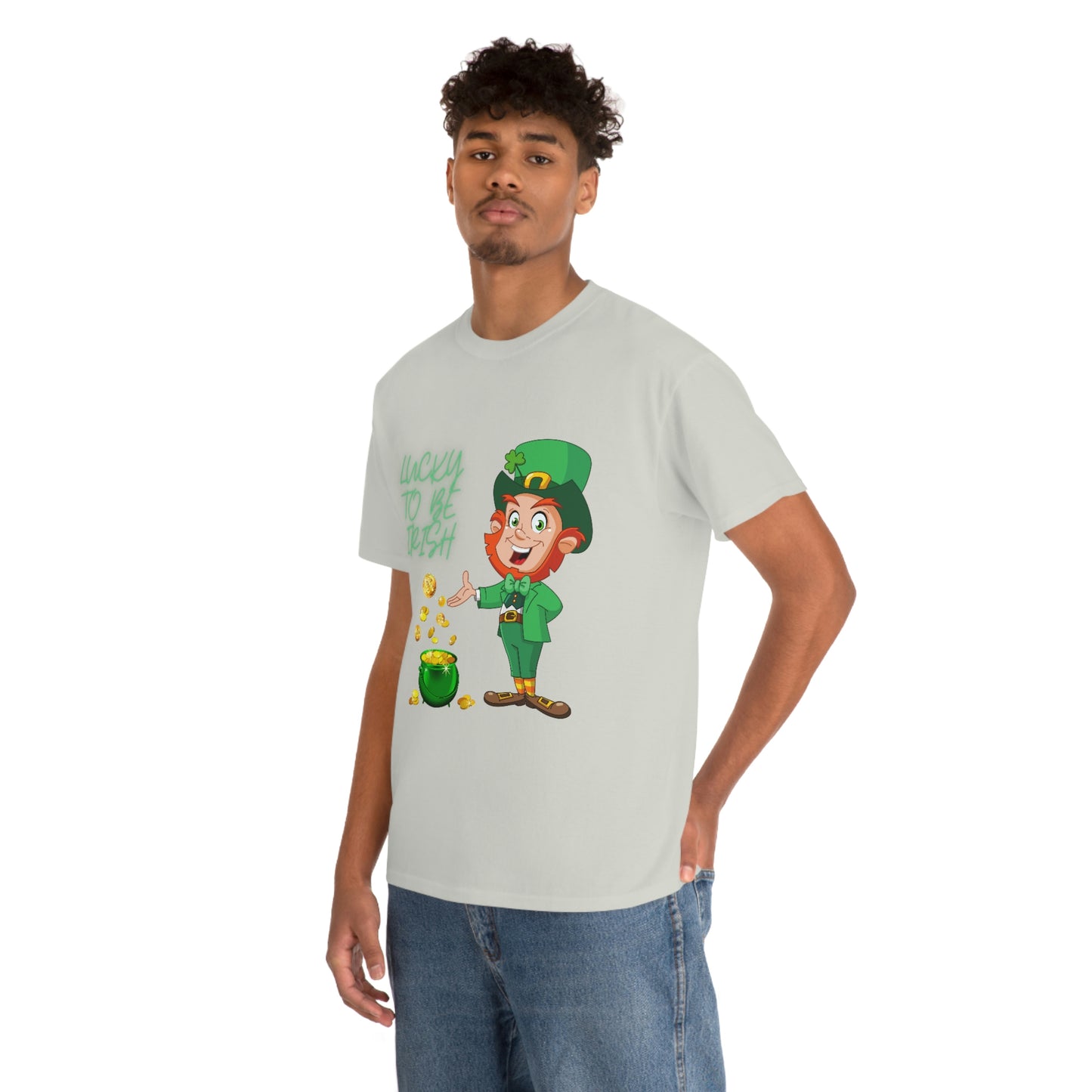 St. Patricks Day, Feeling lucky, rainbow, pot of gold, Unisex Ultra Cotton Tee, Lucky to be irish, shamrock, leprechaun