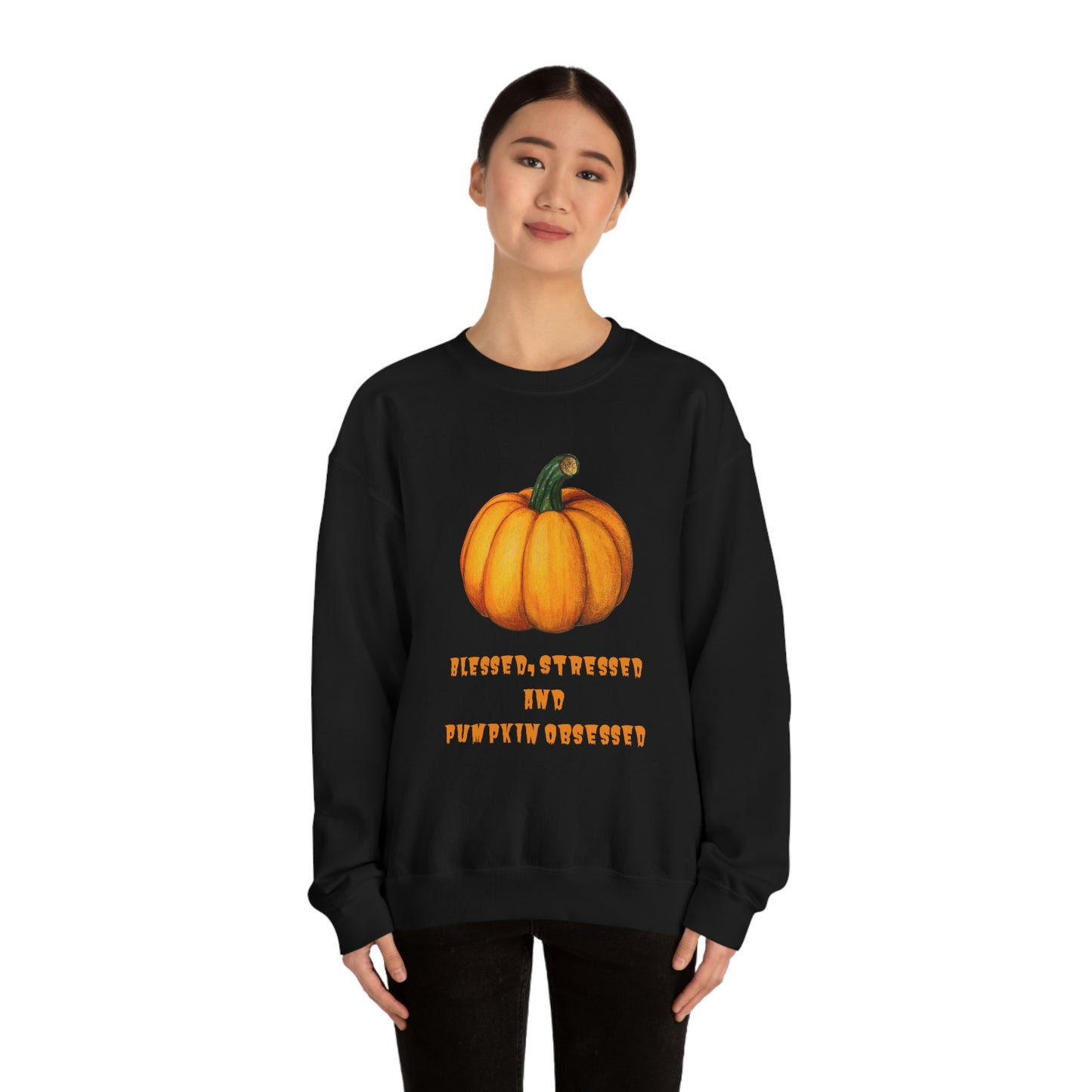 Pumpkin sweatshirt, pumpkin lover gift, obsessed with pumpkin, gift for fall, seasonal sweatshirt