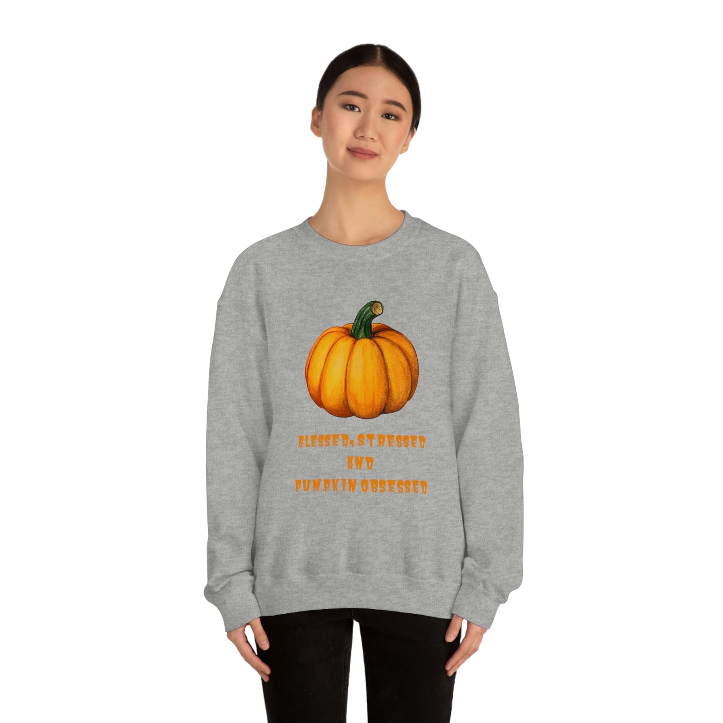 Pumpkin sweatshirt, pumpkin lover gift, obsessed with pumpkin, gift for fall, seasonal sweatshirt