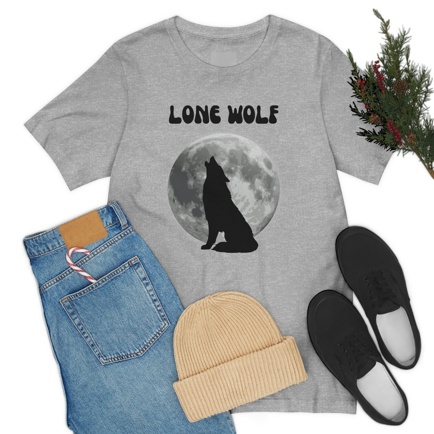 Lone Wolf T-shirt, Lone Wolf, Wolf howling, wolf, gift for man, gift for dad, nature, camping, outdoors