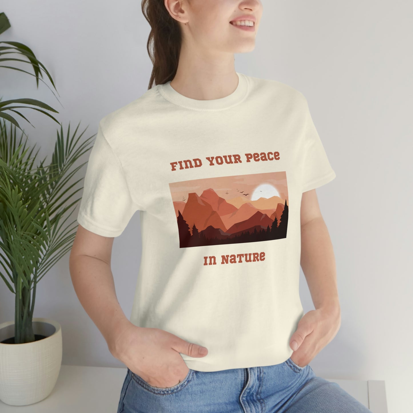 Find your peace in nature, nature lover Tee, camping t-shirt, hiking, camping, gift for the camper, outdoor lover Tee