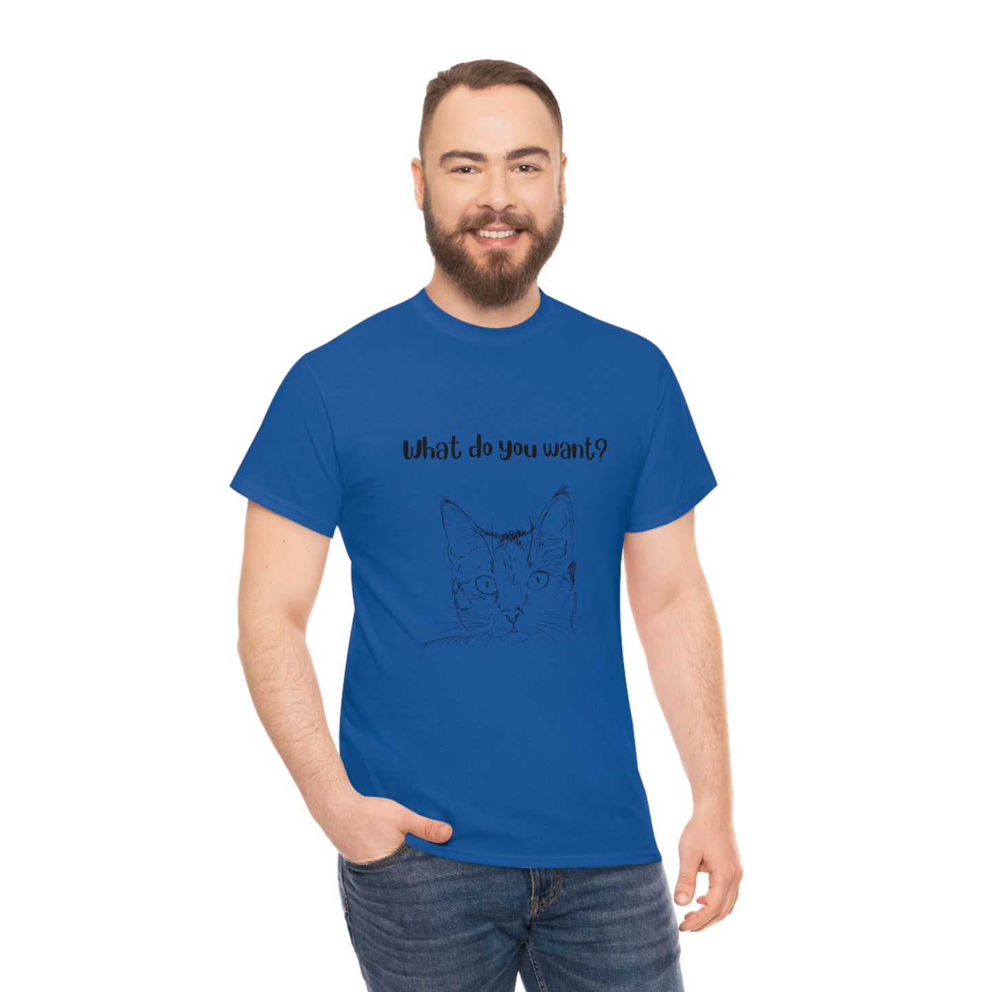 What Do You Want? Cat Slogan T-Shirt