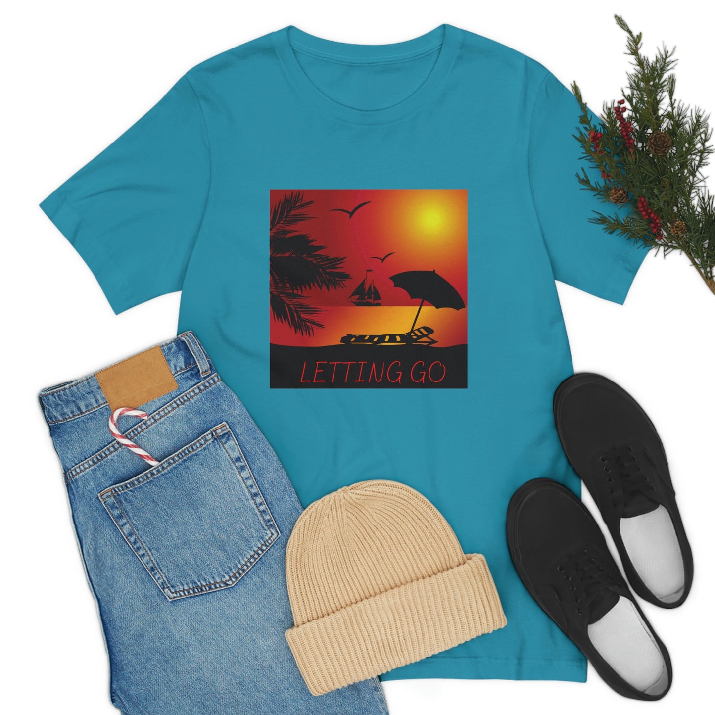 Sunset T-shirt, relaxing sunset, gift for spouse, lover of sunsets, waterfront sunset