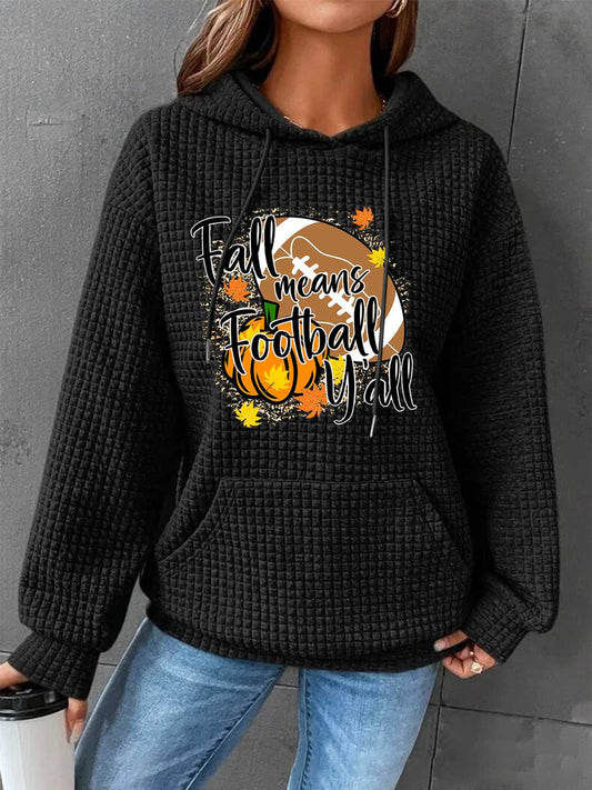 FALL MEANS FOOTBALL Y'ALL Graphic Hoodie