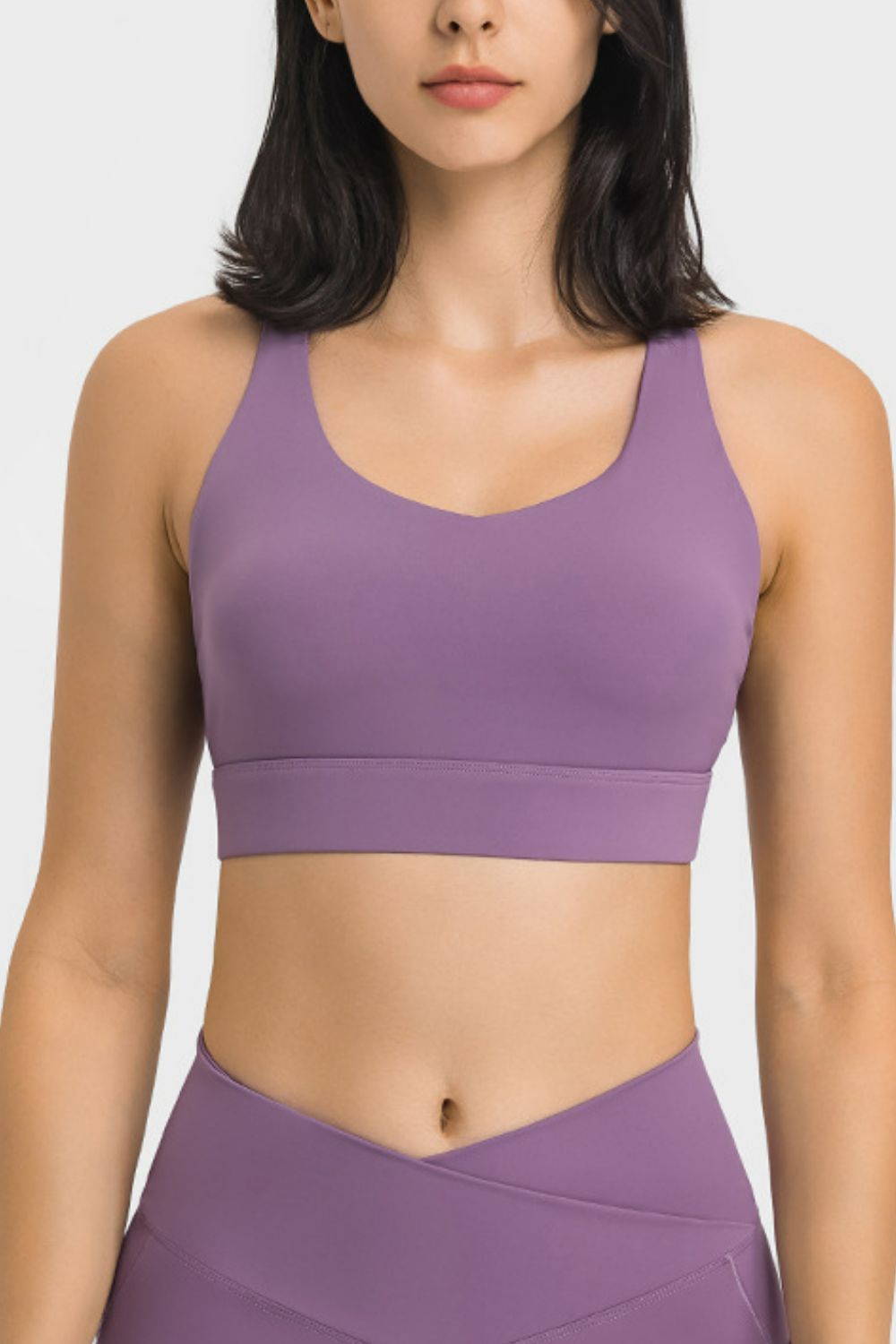 Breathable Crisscross Back Sports Bra