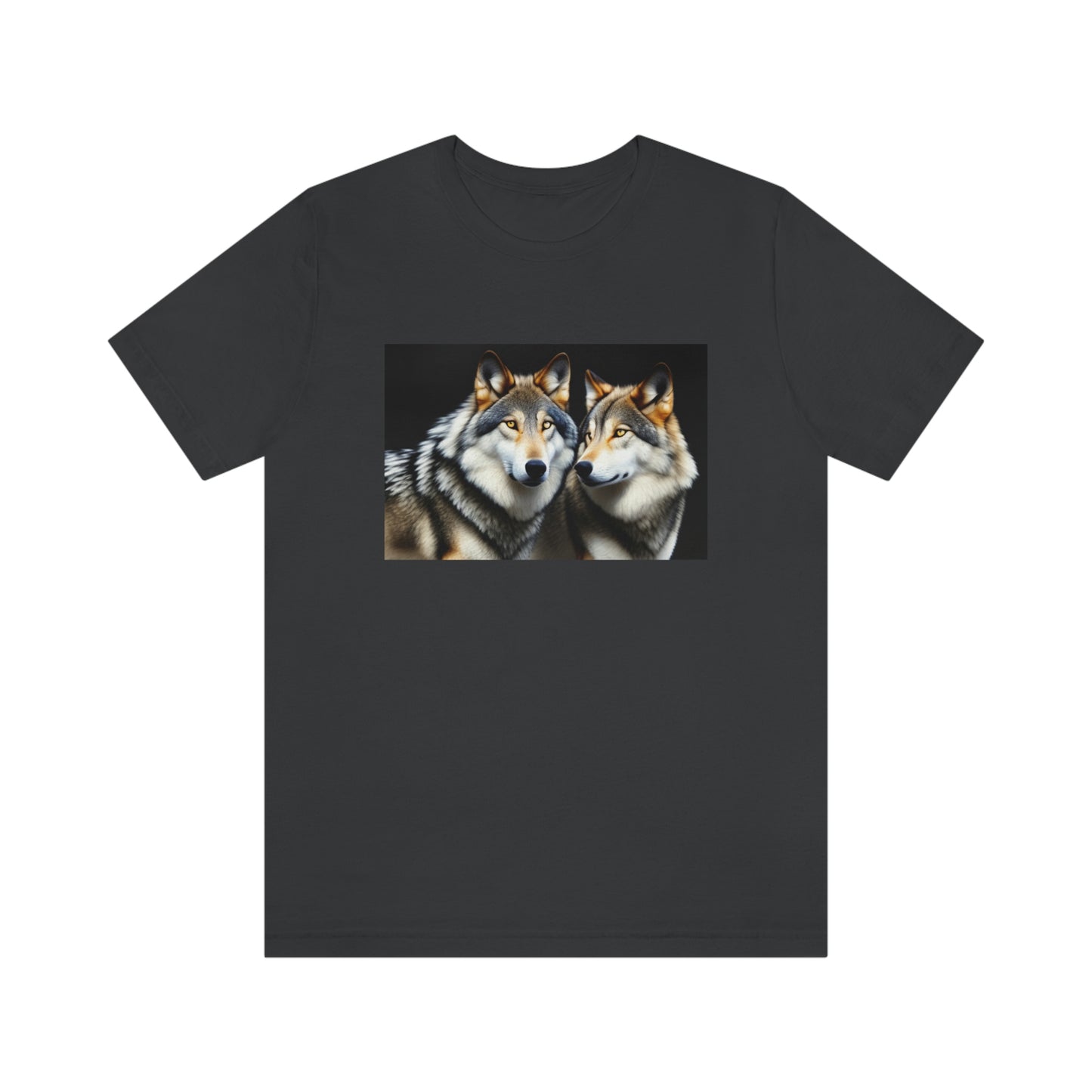 Wolf Short Sleeve Tee, wolves, gift for man, t-shirt for man, t-shirt with wolf, 2 wolves