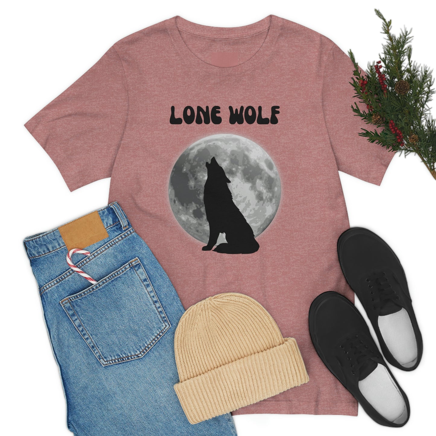 Lone Wolf T-shirt, Lone Wolf, Wolf howling, wolf, gift for man, gift for dad, nature, camping, outdoors