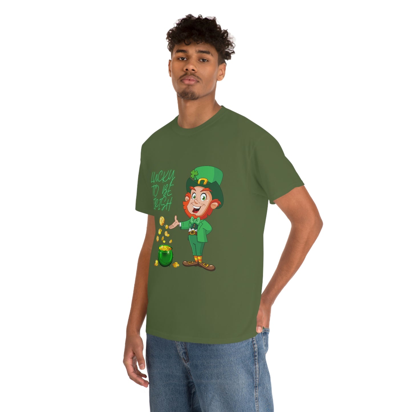 St. Patricks Day, Feeling lucky, rainbow, pot of gold, Unisex Ultra Cotton Tee, Lucky to be irish, shamrock, leprechaun