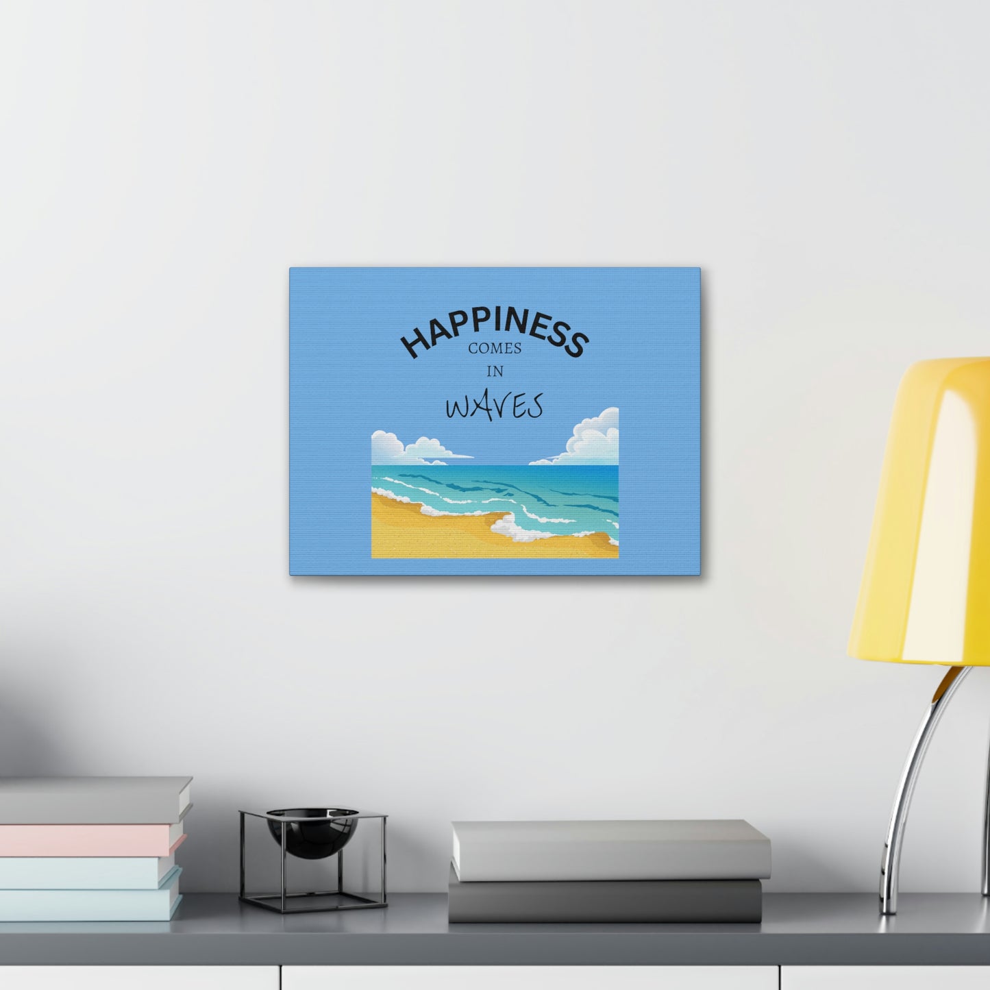 Happiness Comes in Waves Canvas Print, Canvas Gallery Wraps