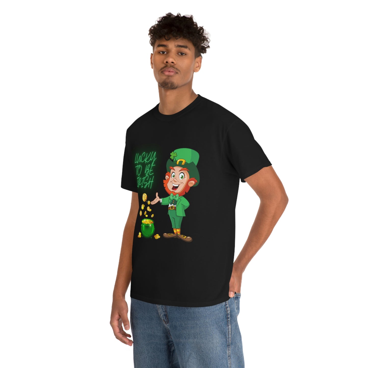 St. Patricks Day, Feeling lucky, rainbow, pot of gold, Unisex Ultra Cotton Tee, Lucky to be irish, shamrock, leprechaun