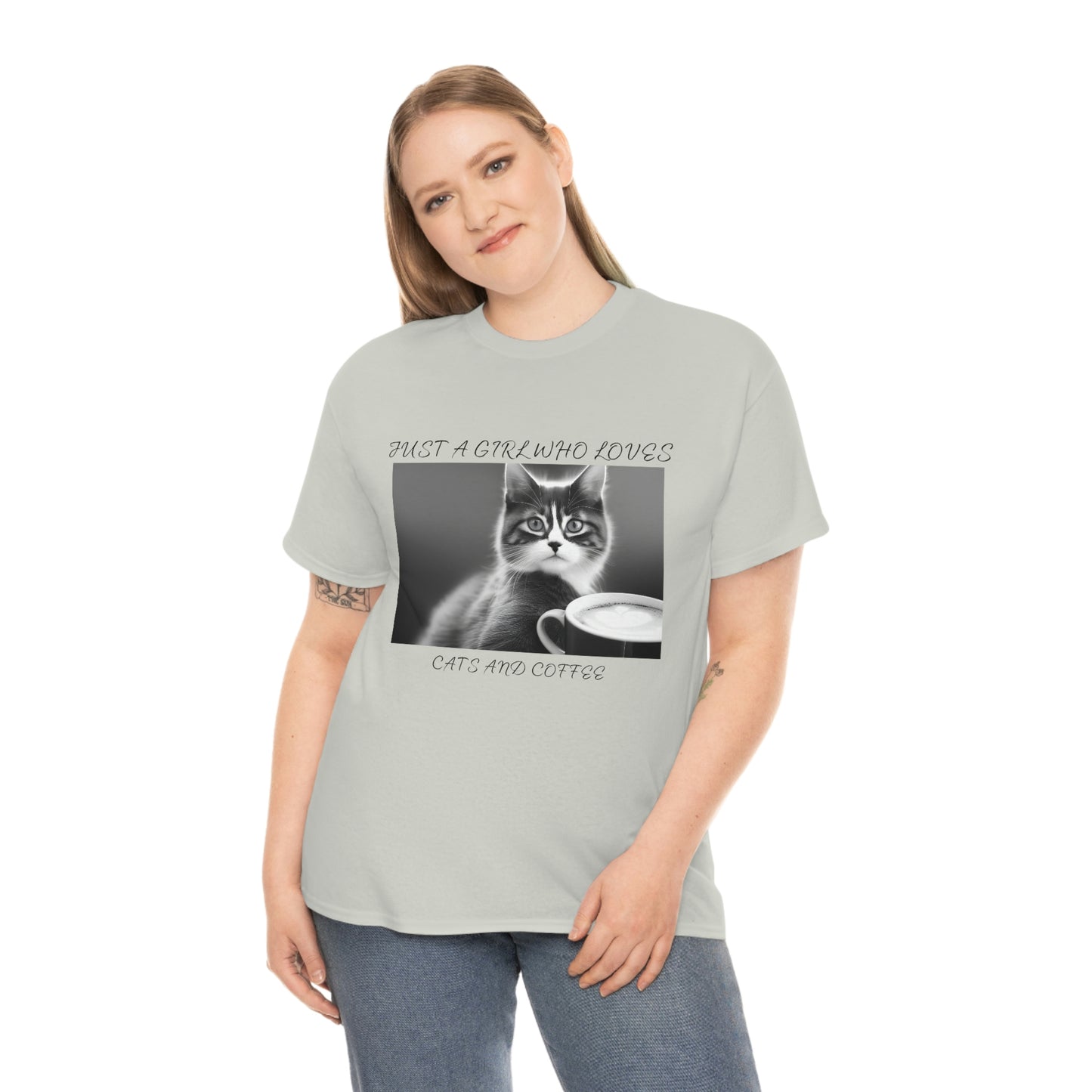 Just a Girl Who Loves Cats and Coffee T-Shirt