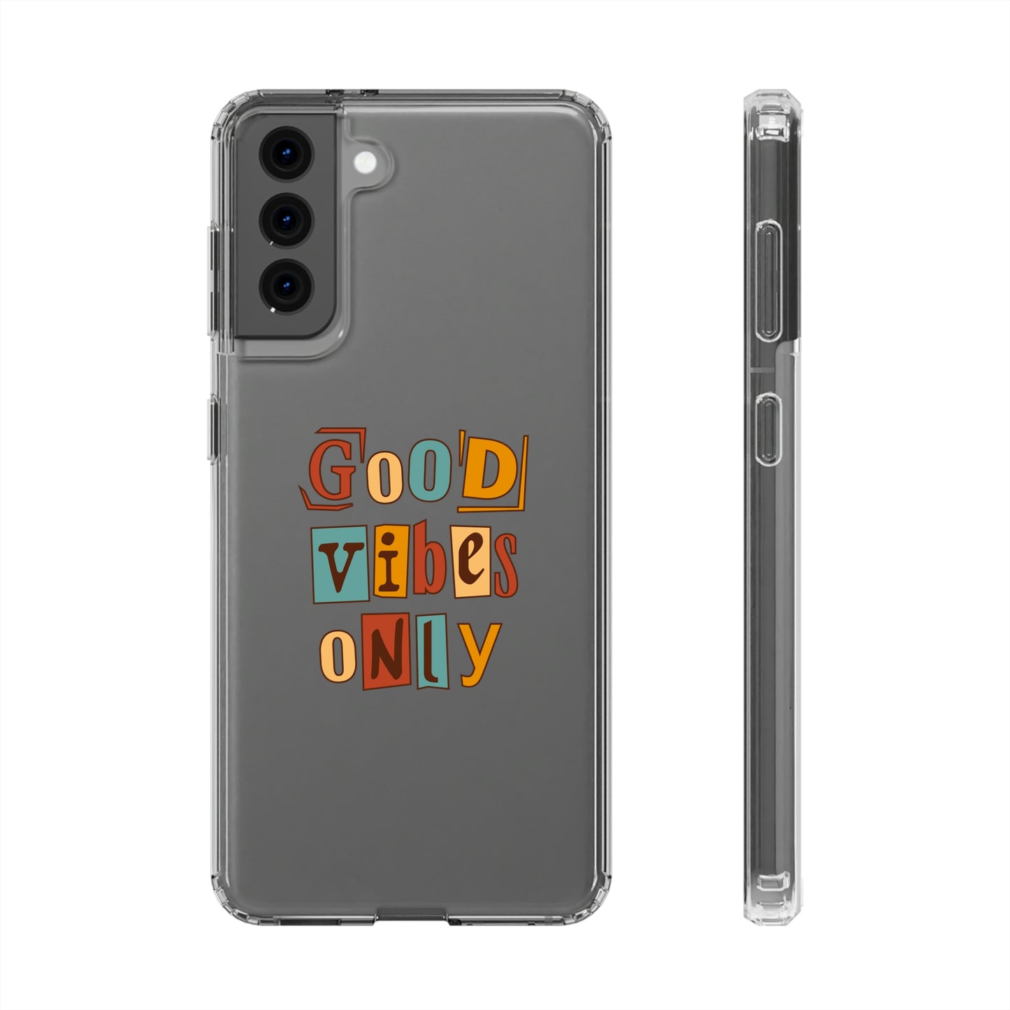 Good Vibes Only Clear Phone Case for Iphone and Samsung Galaxy