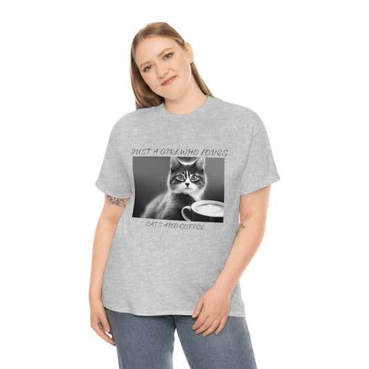 Just a Girl Who Loves Cats and Coffee T-Shirt