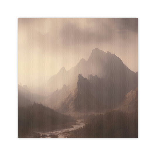 Vintage Hazy Landscape Canvas Print