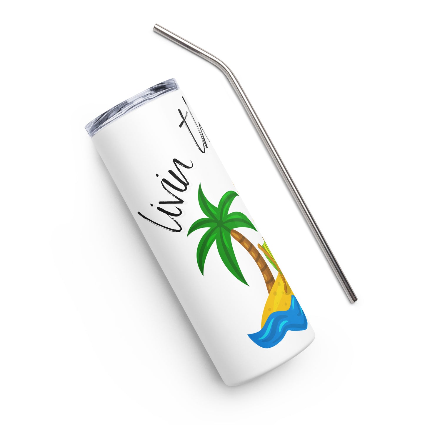 Life is Good logo Stainless steel tumbler